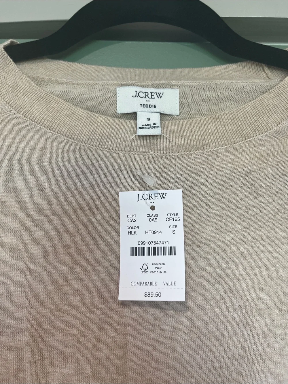 J. Crew Teddie Sweater in Beige